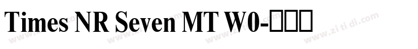 Times NR Seven MT W0字体转换